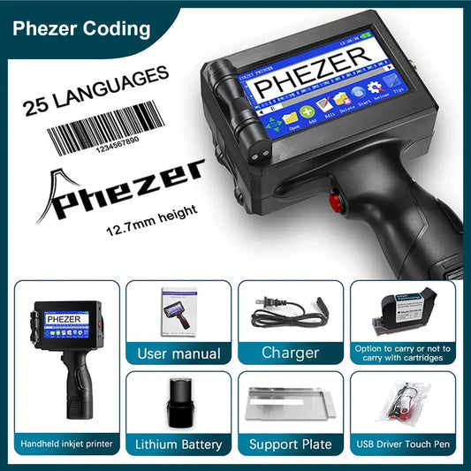 Phezer P15 12.7mm Label/QR/Batch Printer