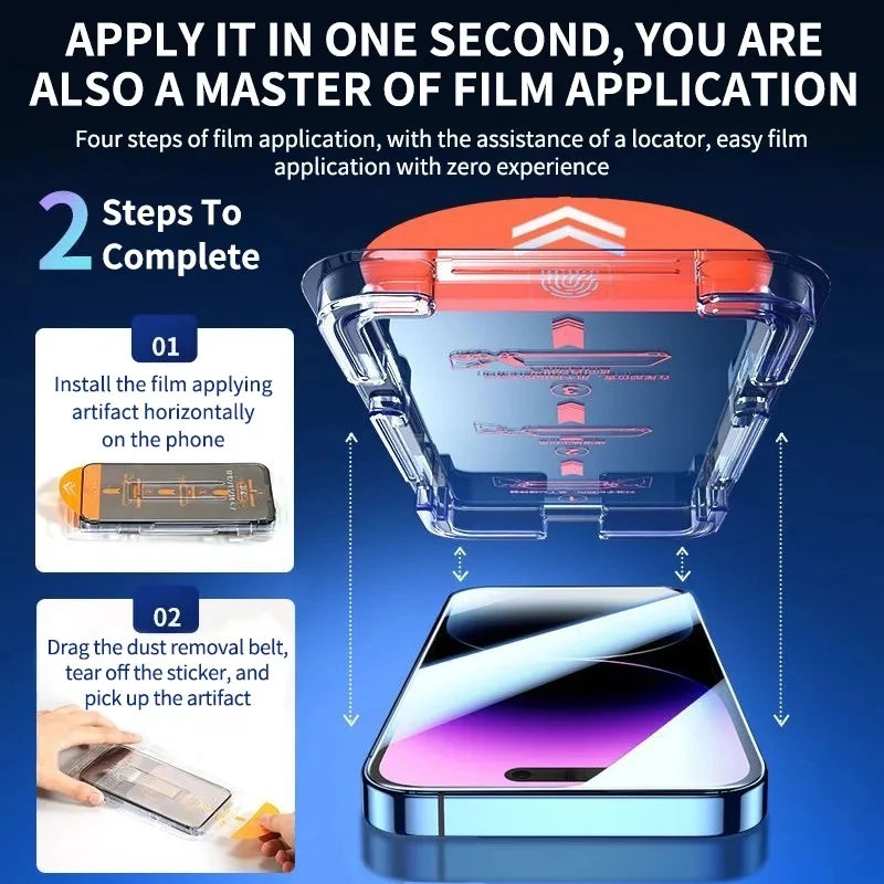 New 8K Oleophobic Coating Dust free Screen Protector Anti Spy Glass