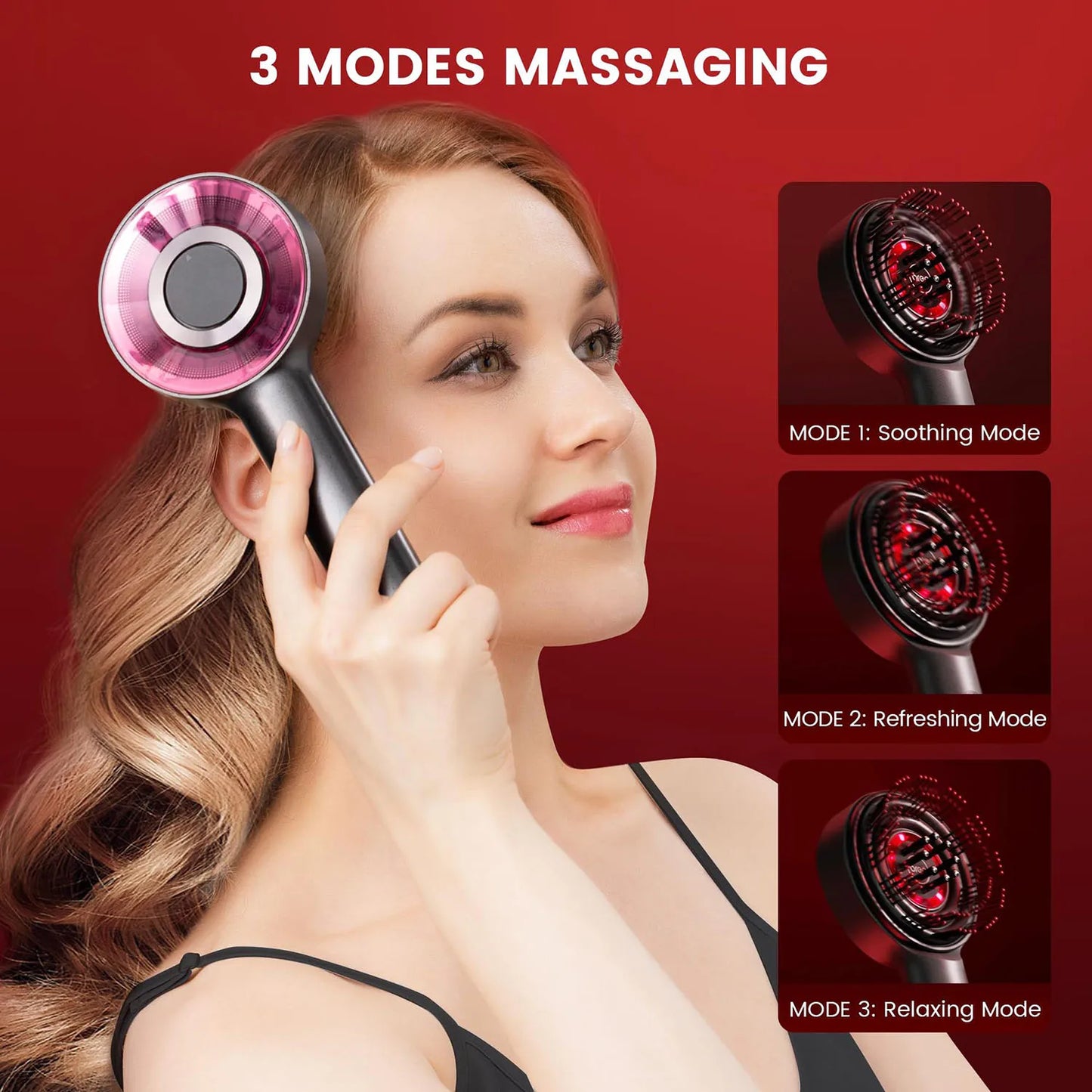 Wireless Scalp3 Breo-Technology Massaging Brush with IPX7 Waterproof