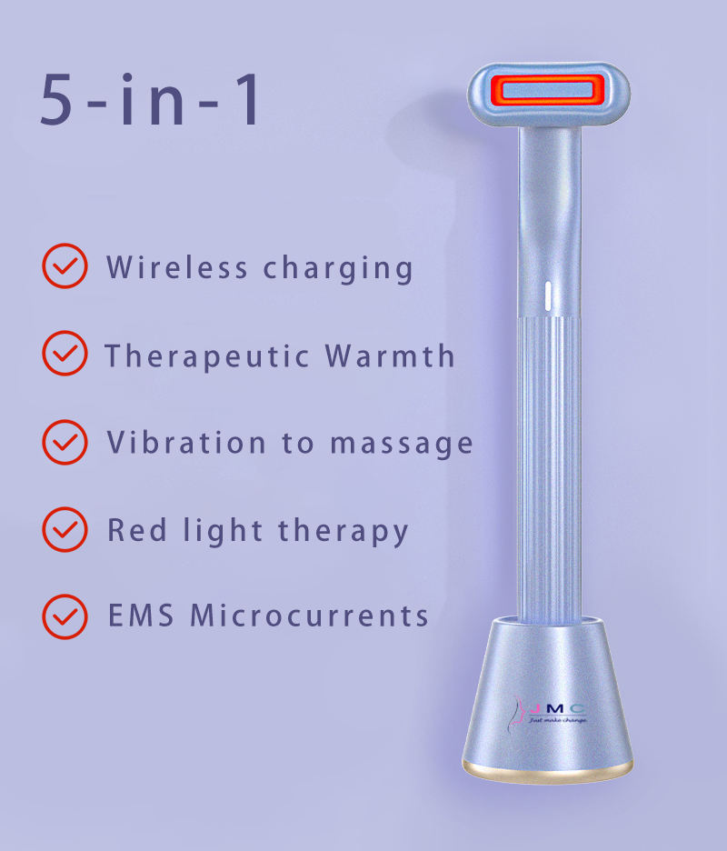Rotary 360 Degrees Red LED Light 5-in-1 Eye/Face Therapeutic Massage