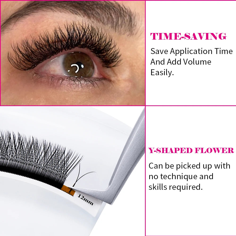 FADVAN Natural Soft YY Shape Lashes 2D/3D 0.07 Faux Mink C/D/L 8-15mm