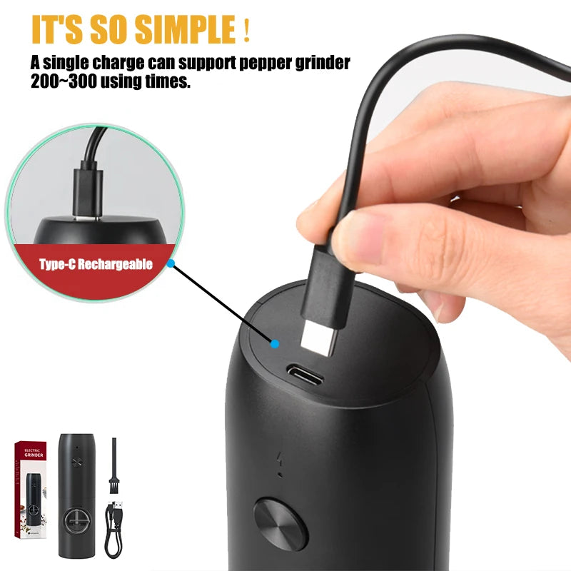 Automatic Rechargeable Pepper/Salt Grinder