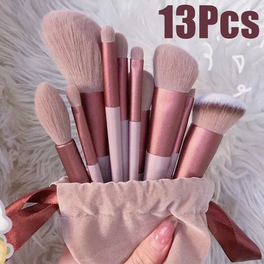 Makeup Soft Brushes of 13 PCS Set with Bag