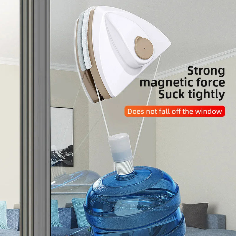 Magnetic Double-Side Automatic Water Discharge Window Cleaner Brush