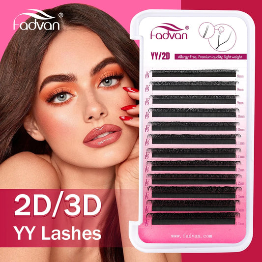 FADVAN YY Shape 2D/3D 0.05/0.07 Faux Mink C/D/L 8-15mm Eyelash