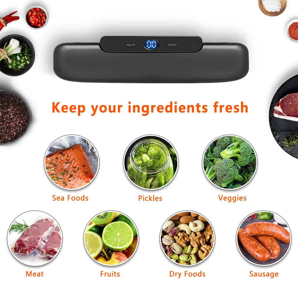 saengQ Vacuum Sealer Food Packaging Machine with 10pcs Vacuum bags