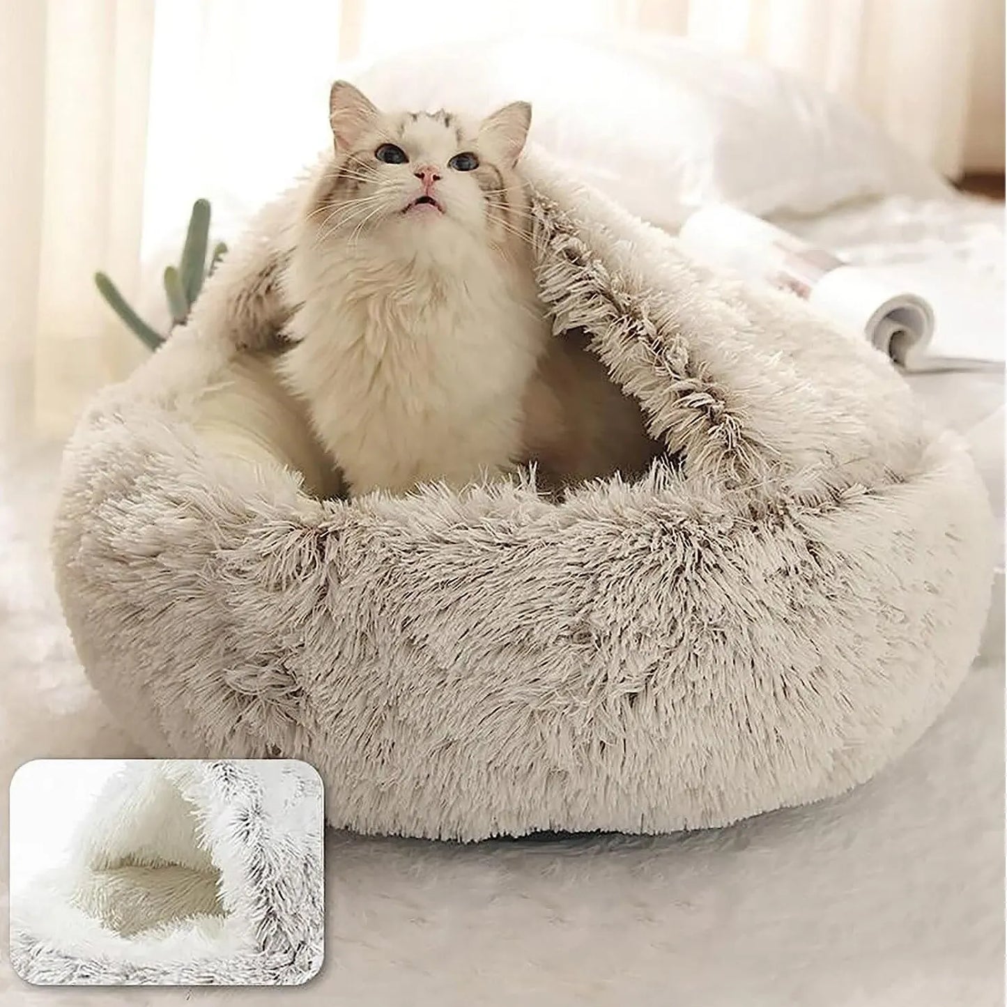 Plush Round Cat / Dog Bed Pet Mattress