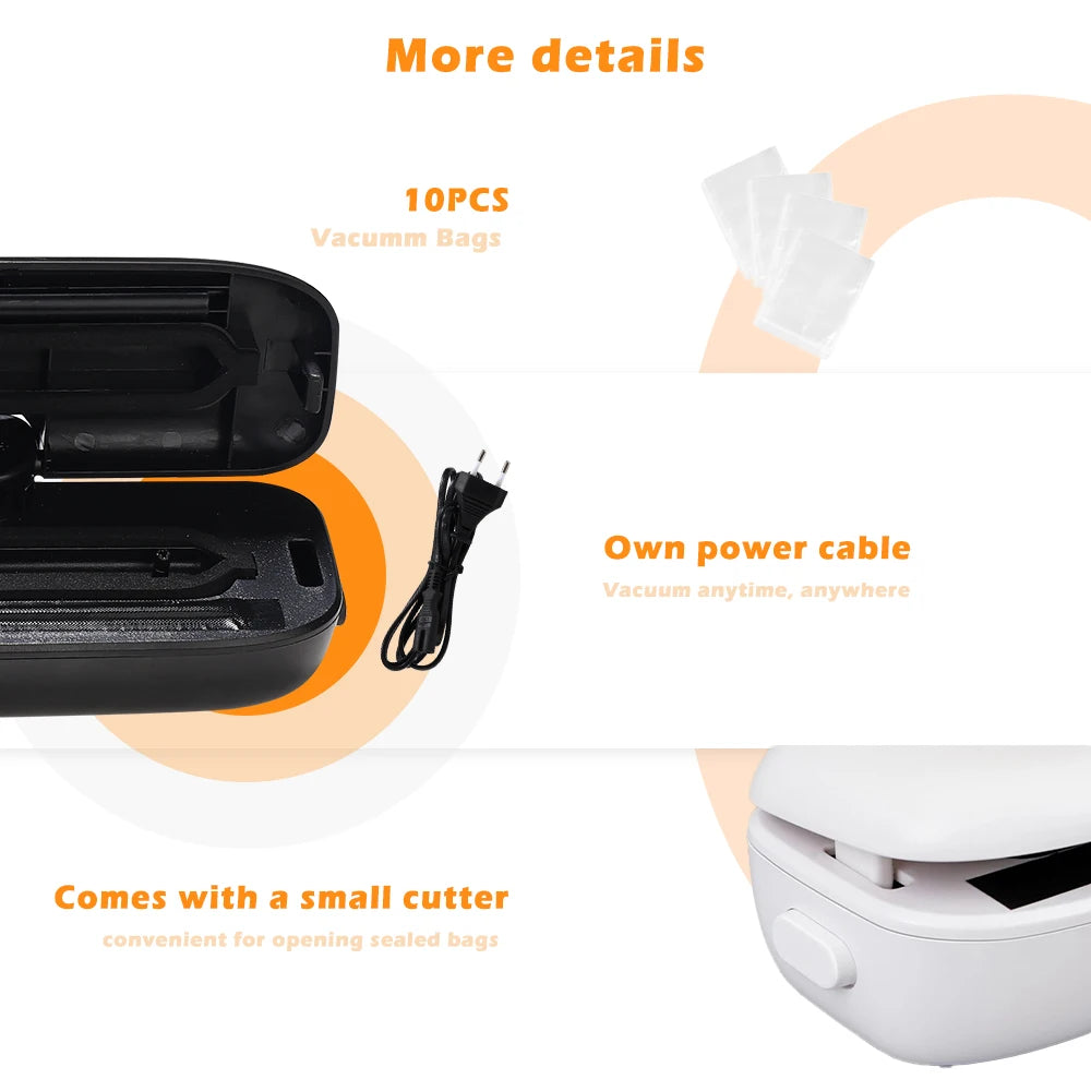 saengQ Vacuum Sealer Food Packaging Machine with 10pcs Vacuum bags