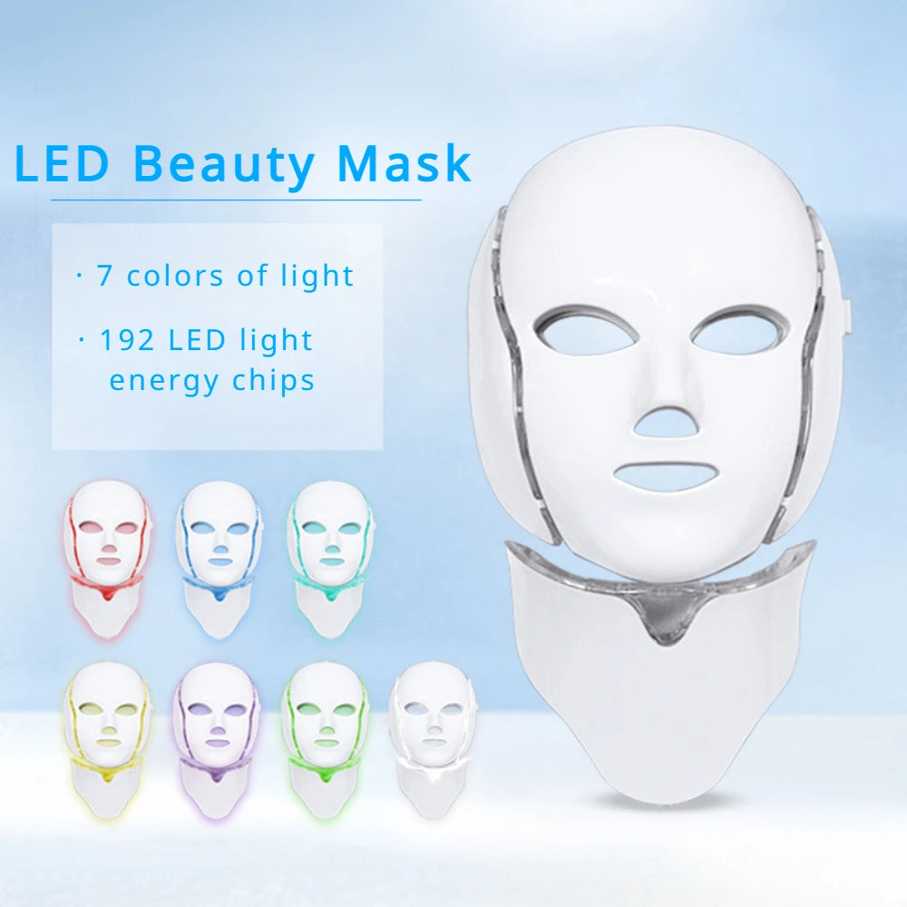 7 Colors LED Light Face Mask Therapy Device