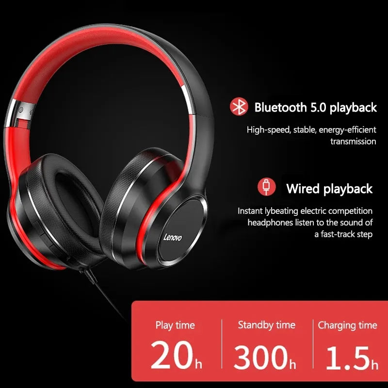 Lenovo HD200 Bluetooth Wireless Earphones with Noise Cancellation & HIFI Stereo