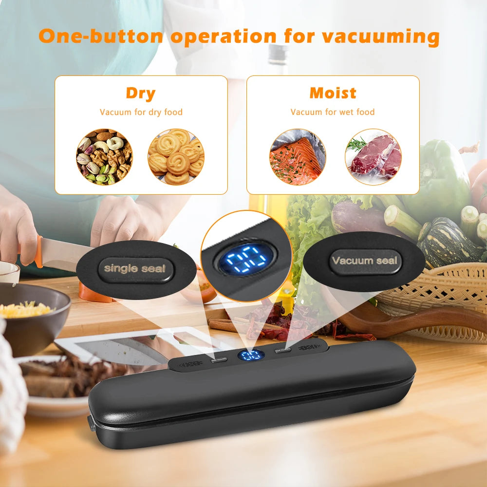 saengQ Vacuum Sealer Food Packaging Machine with 10pcs Vacuum bags