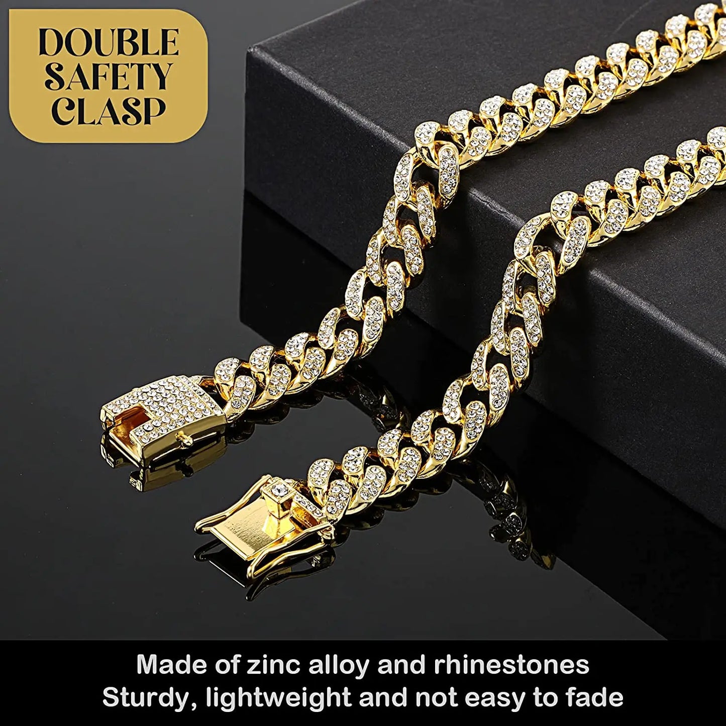 Luxury Gold Chain Collar for Small Medium Large Dogs Cats