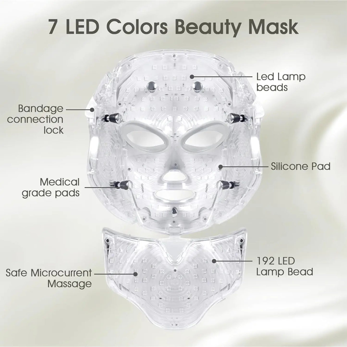 7 Colors LED Light Face Mask Therapy Device